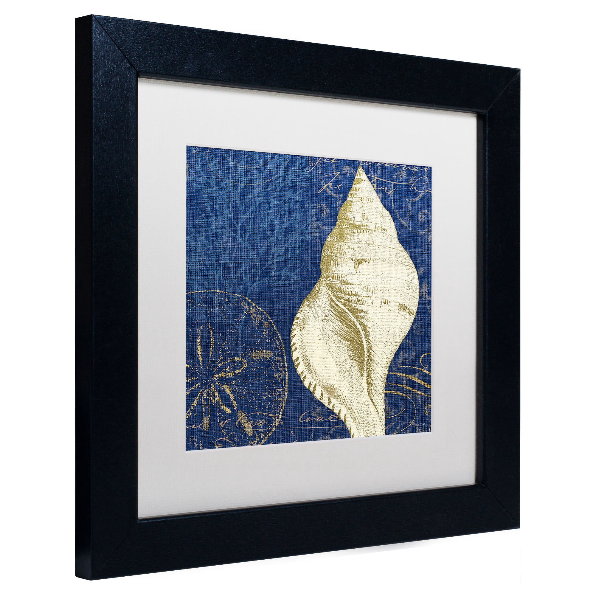 Trademark Fine Art "Coastal Moonlight IV Teal" Canvas Art by Pela Studio, White Mat, Black Frame