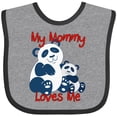 thumbnail image 3 of Inktastic My Mommy Loves Me Panda Boys or Girls Baby Bib, 3 of 4