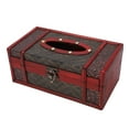 thumbnail image 1 of Antique Wooden Tissue Box Exquisite Workmanship Retro Asian Style Appearance Tissue Box Cover For Home Restaurant Office Desk, 1 of 8