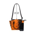 thumbnail image 4 of Lsque Halloween Bats Pattern Leather Rivet Shoulder Bag – Elegant Genuine Leather & Microfiber PU Crossbody with Detachable Adjustable Strap, 4 of 5