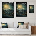 thumbnail image 4 of Designart "Blue Yellow Ocean Rhapsody II" Nautical & Beach Print on Natural Pine Wood, 4 of 5