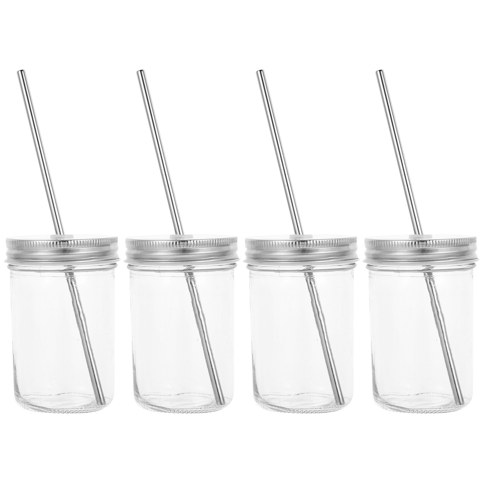 Glass Cup, Straw Mug with Lid, Glass Drinkware, Beverage Cup, Water