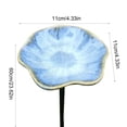 thumbnail image 3 of Glazed Ceramic Pollinator Waterer with Stake, Floral Helpful Insect Bird Feeder, Weatherproof Outdoor Garden Bath Yard Ornament, Shallow Tray for Bees Butterflies Hummingbirds, 3 of 6