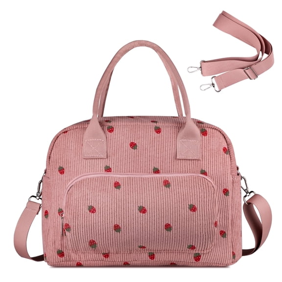 FITDON Corduroy Insulated Lunch Bag for Women Men, Large Lunch Box Container Leakproof Cooler Bag Lunch Tote Bag for Work Picnic