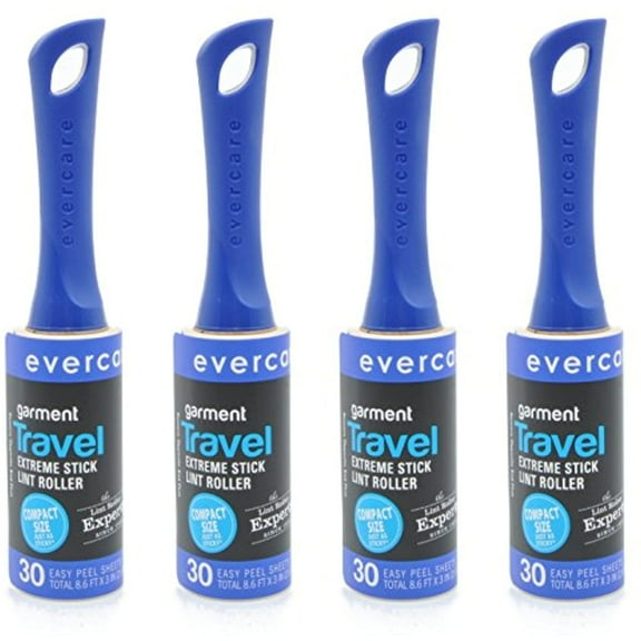Evercare Travel Lint Roller (30 Sheets) (4 Pack)