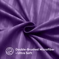 thumbnail image 5 of WISHEAD King Sheet Set, 4 Piece Ultra Soft Brushed Microfiber Bed Sheets, Cooling & Breathable, Secure Fitted Sheet, Wrinkle Resistant Hotel Bedding Set with Classic Stripe, Purple, 5 of 9