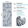 thumbnail image 2 of Blue Leaf Pattern Hot Yoga Mat Towel Non Slip for Hot Yoga - Quick-Drying Yoga Mat Cover with 4 Corner Pockets with Travel Bag - Hot Yoga Towel Non Slip Grip Moisture Wicking Sweat 70"x26", 2 of 6
