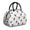 French Bulldog White, variant on Corgi and Text Blue Pattern Insulated Lunch Bag,Leakproof Large Capacity Lunch Box for Work,Picnic or Travel,11.4 X 6.7 X 8.3 Inches