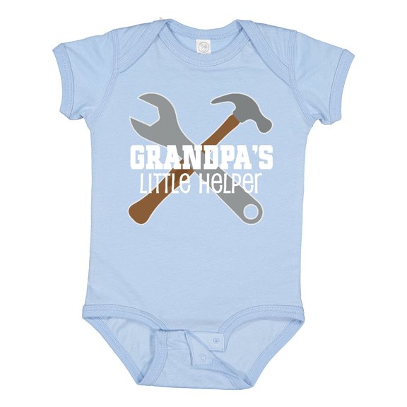 Inktastic Grandpa's Little Helper Boys Baby Bodysuit