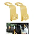 thumbnail image 1 of 2x ganchos de almacenamiento para el automóvil, gancho para colgar el asiento del automóvil para colgar el bolso, bolso, organizador, bolsa de Naranja BLESIY Ganchos para reposacabezas de asiento de coche, 1 of 8