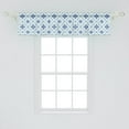 thumbnail image 2 of Azulejo Window Valance Pack of 2, Repetitive Talavera Ethnic Style Pattern in Blue Tones Illustration, Rod Pocket Curtain Valances for Kitchen Bedroom, 54" X 12", Pale Blue Night Blue, by Ambesonne, 2 of 4