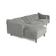 thumbnail image 5 of Sala Modular Reversible Makora Scotch Con Memory Foam Color Gris Claro Velvet Respaldo Reclinable De 3 Posiciones, 5 of 9