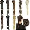 thumbnail image 2 of 21" Ponytail Extension Long Fishtail Braid Wrap Around Ponytail Extension Synthetic Hairpiece, 2 of 8