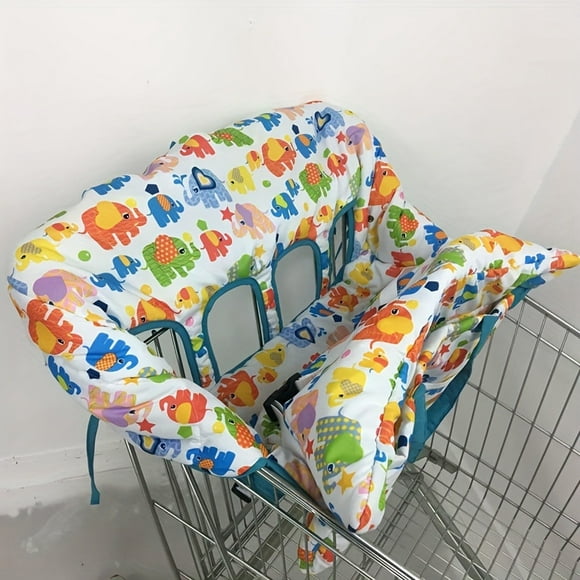 Shopping Cart Cover Mat, Colorful Elephant Shopping Cart Seat Cushion,  Dining Chair
