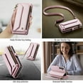thumbnail image 2 of Allytechgroup Crossbody Wallet Case for Samsung Galaxy A71 4G, Shoulder Strap Hand Wrist Cards Slots RFID Blocking Large Capacity Zipper Pocket  Shockproof Phone Case for Girls Women, Pink, 2 of 8