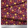 thumbnail image 3 of Soimoi Rayon Fabric Vegetable,Burger & Pizza Food Printed Fabric 1 Yard 56 Inch Wide, 3 of 3