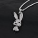 thumbnail image 4 of Colgante con personalidad para mujer, cadena con colgante completo, conejo saltando, collar largo, collares y colgantes, 4 of 8
