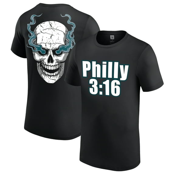 Men's Black "Stone Cold" Steve Austin Philly 3:16 T-Shirt