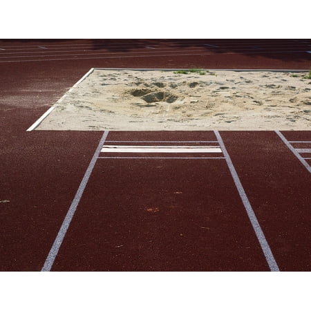 Canvas Print Pit Long Jump Athletics Sports Ground Sand Mark Stretched Canvas 10 x (Best Sand For Long Jump Pit)