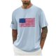 thumbnail image 5 of Camisas de Manga Larga para Hombres Imprimir Casual Cuello Redondo Blusa de Manga Corta, Camisas de Lino para Hombres, 5 of 7