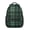 Green and Black, variant on Red and Green Checkered Pattern Backpack for School, Cute School Bag with Adjustable Shoulder Straps and Padded Back, 15.3"x11"x6.7"