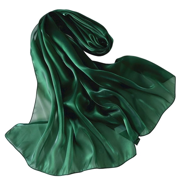 VV AVEORS Organza Silky Scarf Women Sparkling Shawls And Wraps For Evening Dress Lightweight Sheer Stole Bride Wedding Party Green