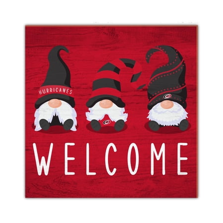 Carolina Hurricanes 10 x 10 Welcome Gnomes Sign