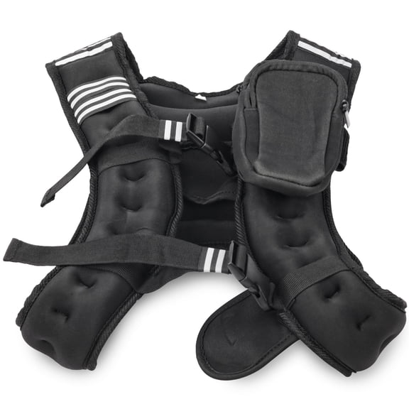 Weighted Vest, 12lb Weight Vest with Two Adjustment Straps for Men Women, Weight Vests with Reflective Stripe for Strength Training, Running, Jogging, Walking
