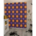 thumbnail image 4 of Halloween Purple Shower Curtain Set ，Waterproof Fabric Shower Curtains Yellow Lattice Texture Shower Curtains for Bathroom,Bathroom Decor 72"x72", 4 of 6