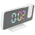 thumbnail image 1 of Rgb Digital Alarm Clock Double Gradient Colorful Projection Clock Electronic Clock Rgb Lighting Modern Room Clock 180 Degree Big Screen, 1 of 7