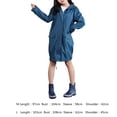 thumbnail image 2 of Bearachild Chubasquero impermeable y ligero para mujer, con capucha, para exteriores, senderismo, chaqueta larga, Poncho Paraguas de lluvia Azul marino METRO Bearachild JJ13982-05, 2 of 4