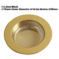 thumbnail image 2 of Kitchen Sink Strainer Sink Funnel Anti Blocking Sink Dishwasher Basin Floor Drain Drain Basket Filter Hair Catcher,1 x Kitchen Sink Strainer,Gold, 2 of 4
