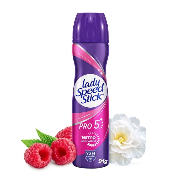 Desodorante Mujer Lady Speed Stick Pro 5 Antitrasnpirante en Aerosol 150 ml