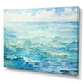 thumbnail image 2 of Designart "Scenic Blue Ocean In Motion V" Ocean Canvas Wall Art, 2 of 7