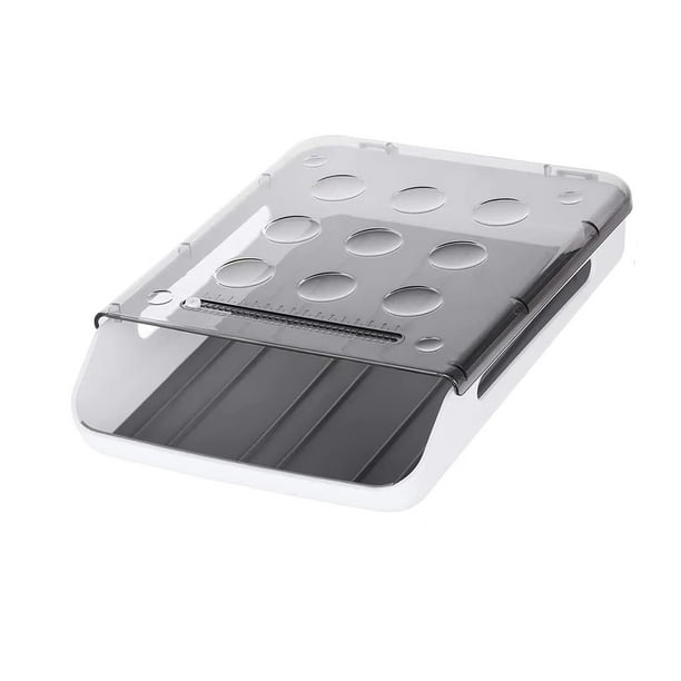 Caja De Huevos Rodante Automática Gran Capacidad De Almacenamiento Contenedor De Huevos De Cocina Cajón De Huevos Anti-Rotura Organizador De Huevos Que Ahorra Espacio Con Calendario Y Tapa Yuarrent HA026958-01