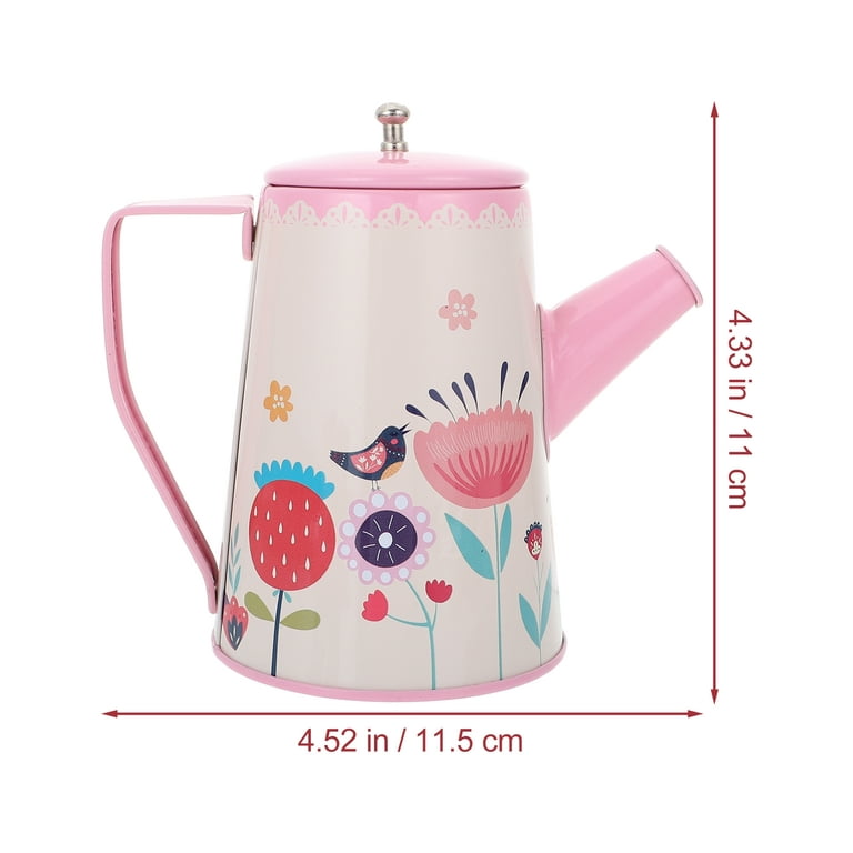 1set Pink Toy Tea Pot Set For Girls, Great For Princess Tea Party Play