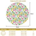 thumbnail image 3 of Pioneer Flower Floral Print Pattern Round Tablecloth 70"x70", Wrinkle Resistant Wipeable Table Cover for Kitchen Dining Room Picnic Patio and Party, 3 of 5
