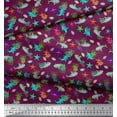 thumbnail image 3 of Soimoi Poly Georgette Fabric Coral,Whale & Starfish Ocean Print Fabric by The Yard 42 Inch Wide, 3 of 3