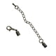 thumbnail image 2 of 12 Juegos de Cadena Extensora de Broche de Langosta, Tubo de Crimpado de 5 Mm, Extremos de Campana, Hallazgos de Joyería - Hematite Jet Black Hematita Jet Black Soledad Broche de langosta de la vendimia, 2 of 6