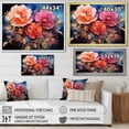 thumbnail image 4 of Designart "Opulent Coral Rose Display I" Roses Floater Framed Wall Art Living Room, 4 of 5