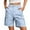 Light Blue, variant on MIXUE Shorts For Women Summer Cargo Solid Color Button High Waist With Pockets Casual Shorts Beachwear,Black,S