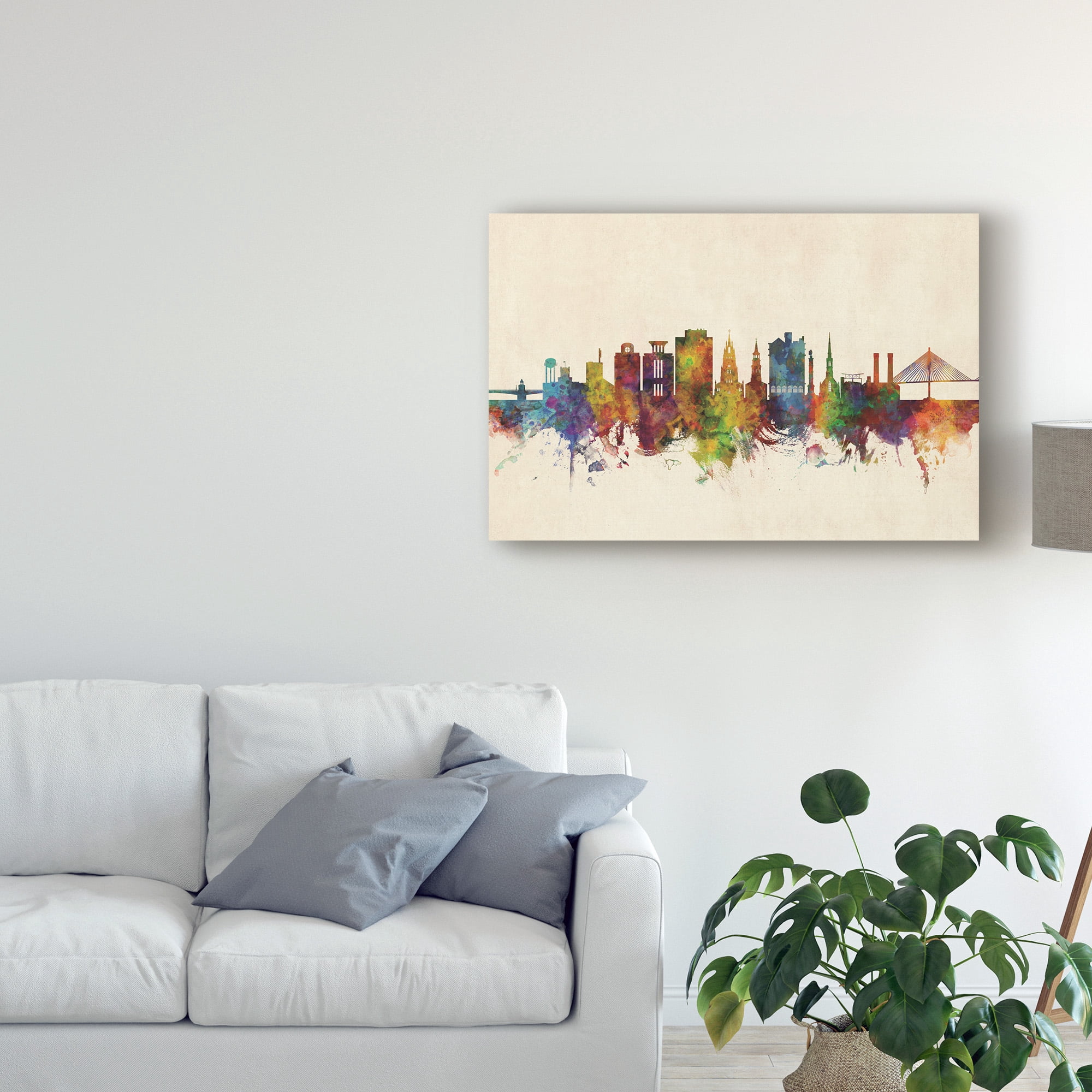 Trademark Fine Art 'Charleston South Carolina Skyline' Canvas Art by Michael Tompsett
