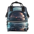 thumbnail image 1 of Fotbe Astronaut Helmet Reflections Mochila Maternidad - Lona de Sarga Impermeable, Mochila de Pañales de Gran Capacidad con Múltiples Bolsillos y Correas Ajustables, 1 of 6