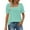 Mint Green, variant on Blouses for Women Pleated Short Sleeve Tunic Tops Dressy Casual Summer Shirts Rollbacks,Purple,S