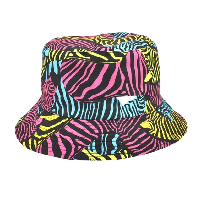 MesaSe Adulte Mode Impression Parasol Chapeau Pêcheur Chapeau Bassin Chapeau Seau Extérieur