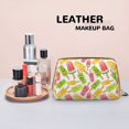 thumbnail image 4 of Popsicle pattern Makeup Bag, Leather Waterproof Travel Toiletry Bag, Large Capacity Cosmetic Bag Make up Bags Organizer fro Travel Size Toiletries Women Girls, 4 of 4