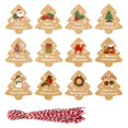 thumbnail image 2 of Etiquetas colgantes para árboles de Navidad con cuerdas Cajas de Etiquetas Decoración navideña en apariencia de árbol de Navidad Suministros para - 98 98 PCS B, 2 of 8