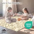 thumbnail image 4 of ODIKA 6'x9' Machine Washable Non-Slip Area Rug, Scroll Design Slip Resistant for Easy Maintenance High Traffic Rug, Beige, 468860, 4 of 5