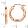 thumbnail image 4 of 10K Rose Gold Polished Hoop Earrings, 4 of 4