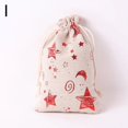 thumbnail image 1 of Bolsa de regalo de arpillera para Navidad, embalaje de joyería, galletas, dulces, bolsas de envoltura con cordón, decoración de fiesta de boda, 10x14cm, 1 unidad, 1 of 4
